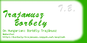 trajanusz borbely business card