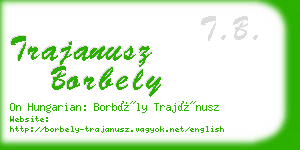 trajanusz borbely business card